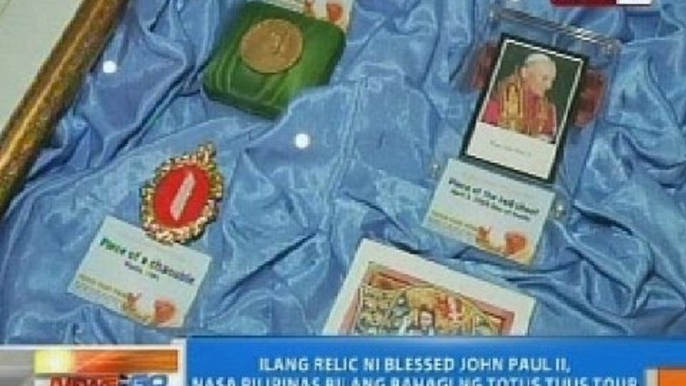 NTG: Ilang relic ni Blessed John Paul II, nasa bansa bilang bahagi ng Totus Tuus Tour