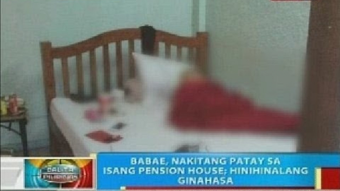 Babae, nakitang patay sa isang pension house sa Bacolod City; hinihinalang ginahasa