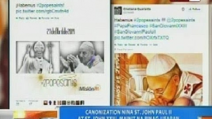 NTG: Canonization nina St. John Paul II at John XXIII, mainit na pinag-usapan sa social media