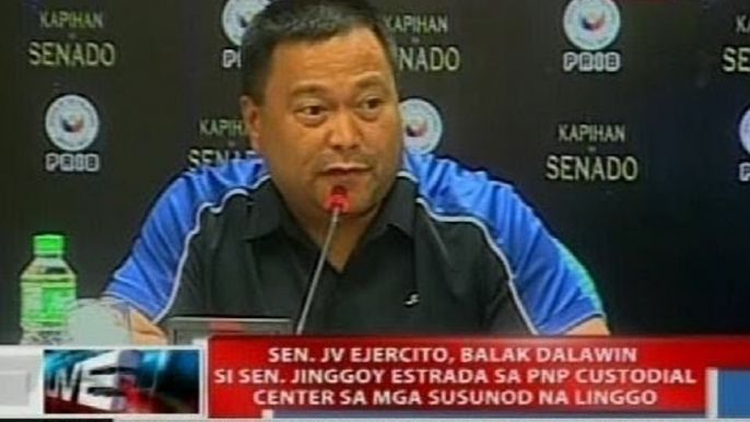 Sen. JV Ejercito, balak dalawin si Sen. Jinggoy Estrada sa PNP Custodial Center