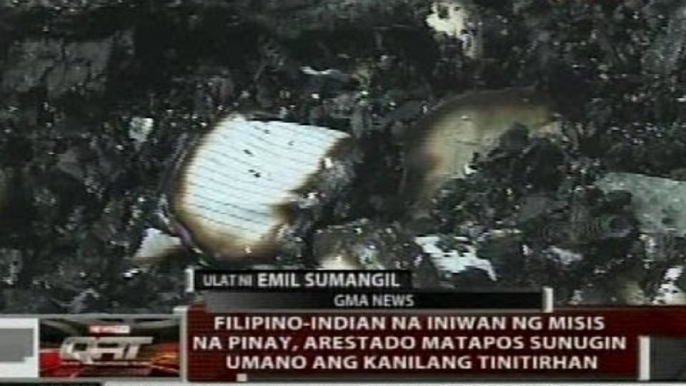 Filipino-Indian na iniwan ng misis na Pinay, arestado matapos sunugin umano ang kanilang tinitirhan