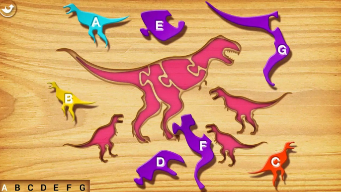 Kids Play and Learn ABC Alphabet with Puzzles Dinosaurs - Educational Learning Videos for Kids