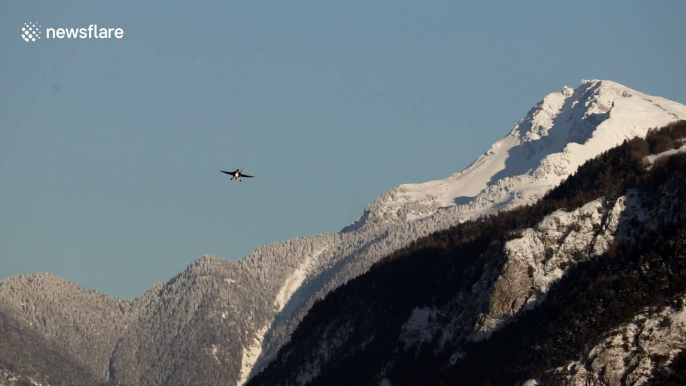 Swiss jet fighters patrolling airspace during Davos World Economic Forum