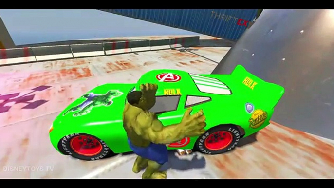 HULK CARS Fun | Custom Colors Lightning McQueen | Disney Pixar Cars Fun