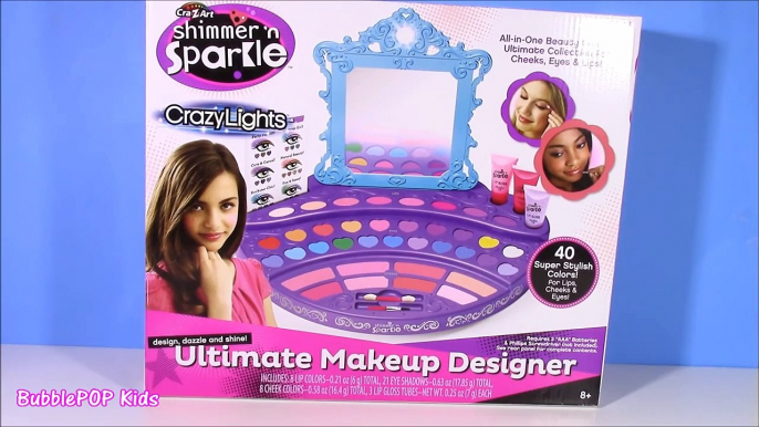 CRA-Z-ART Crazy Lights Shimmer n Sparkle Ultimate MAKEUP Designer! 40 Eye Cheek Lip Colors! FUN