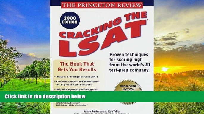 Read Book Princeton Review: Cracking the LSAT, 2000 Edition Adam Robinson  For Online