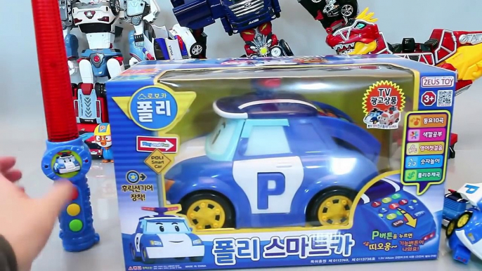 Robocar Poli Police Cars Tayo The Little Bus English Learn Numbers Colors Toy Surprise