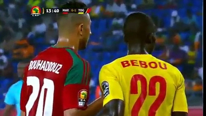 Goal Aziz Bouhaddouz Maroc vs Togo 1-1  But (20_01_2017) Maroc vs Togo