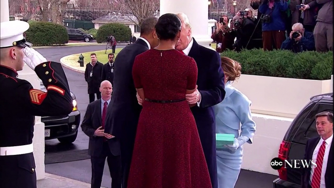 Barack Obama and Michelle Obama welcome President-elect Donald J. Trump and  Melania Trump to The White House