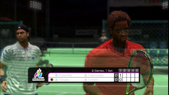 Virtua Tennis 4:G. Monfils & F. Gonzalez vs T. Haas & T.Haas