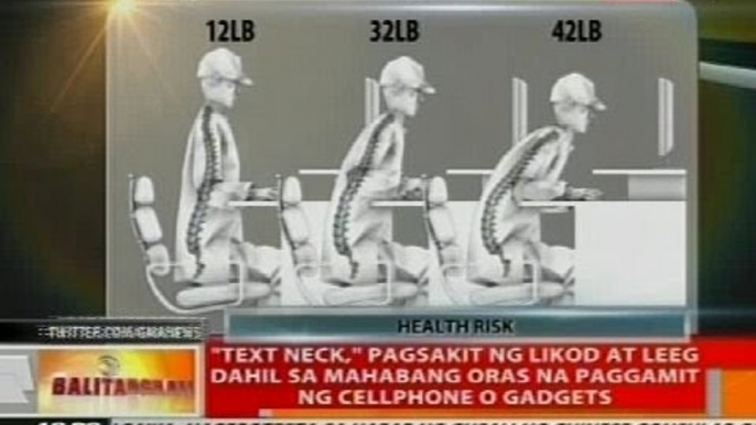 BT: 'Text neck,' pagsakit ng likod at leeg dahil sa habang oras na paggamit ng cellphone o gadgets