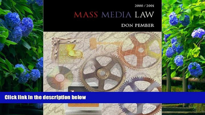 READ book Mass Media Law 2001-2002 Don R. Pember Pre Order