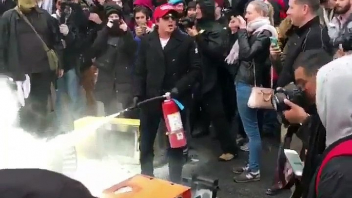 Trump supporters getting beaten for put out the fire that DisruptJ20 started.-pT9CJtQSagw