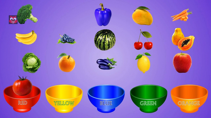 Fruits and Vegetables Colors | Color Sorting For Children | Fun Educational Video Game for Kids