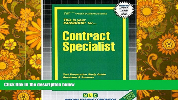 Read Book Contract Specialist(Passbooks) (Career Examination Passbooks) Jack Rudman  For Ipad