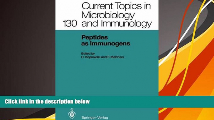 Read Online Peptides as Immunogens (Current Topics in Microbiology and Immunology)  Pre Order