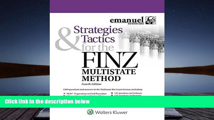 Download Strategies   Tactics for the FINZ Multistate Method (Emmanuel Bar Review) (Emanuel Bar