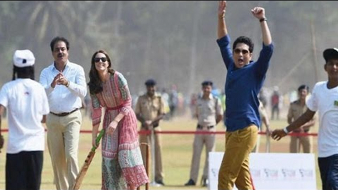 Kate Middleton impresses Sachin Tendulkar with her batting skills