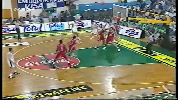 1995 Greek finals game 4 Panathinaikos-Olympiakos(highlights)