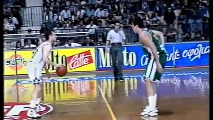 1995 greek playoffs semi finals game 2 paok-panathinaikos(second half highlights)