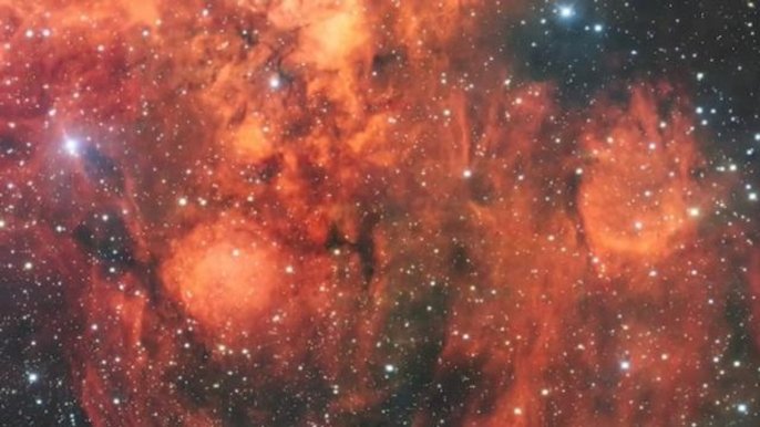 Nebulosas Garra de Gato e Lagosta em foto de 2 bilhões de pixels