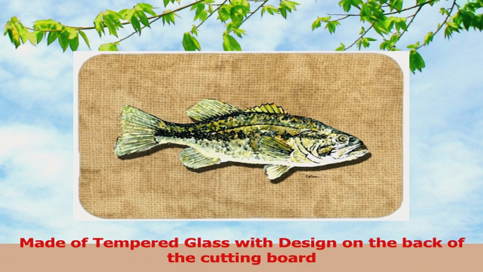 Carolines Treasures Small Mouth Bass Glass Cutting Board Large Multicolor b7fa653d