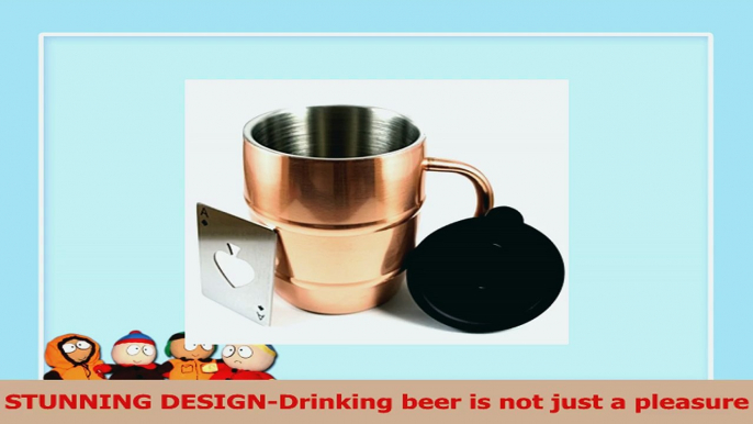 Polar Mugs Double Wall Air Insulated Stainless Steel Mug with Lid and Bottle Opener 7d79cd27