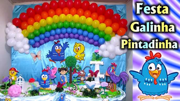 Decoração de Festa Tema Galinha Pintadinha - Aniversário infantil - Fiesta / Party Kids / Ideias / Arco-Íris