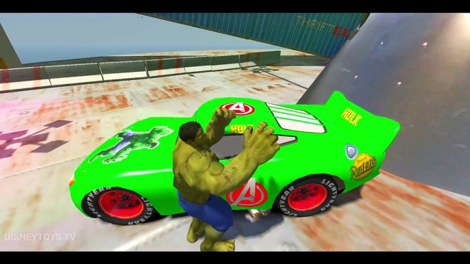 HULK CARS Fun | Custom Colors Lightning McQueen | Disney Pixar Cars Fun