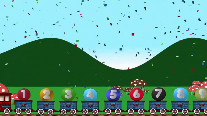 Trains for children to learning NUMBERS 1 to 10 - educational cartoons for Babies to Learn
