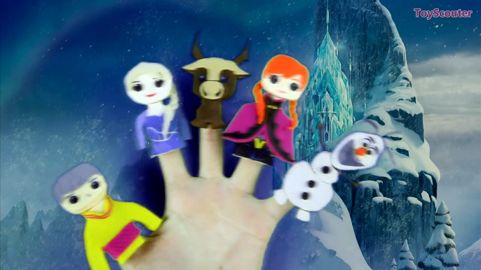 FROZEN Play Doh Finger Family Song - Nursery Rhyme for Kids Elsa Anna Sven Olaf Kristoff