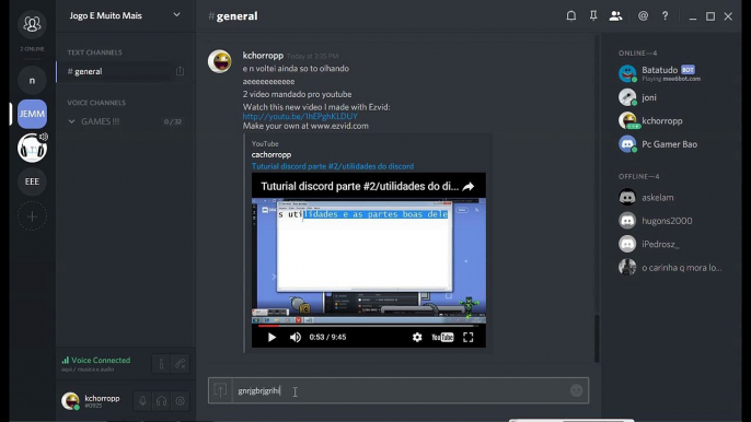 Tuturial discord parte #3/adicionais