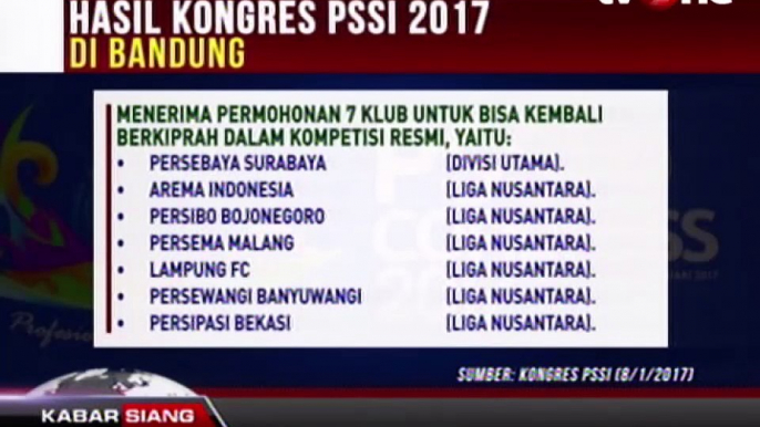 Poin Penting Hasil Kongres PSSI 2017 di Bandung