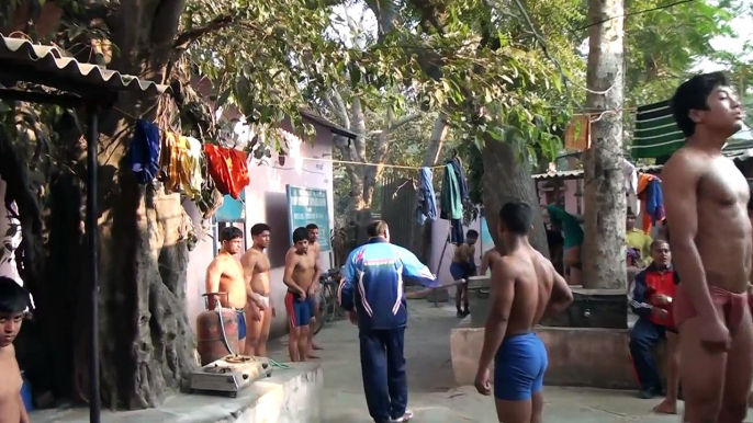 Indian Wrestling - Wrestlers at Hanuman Akhara