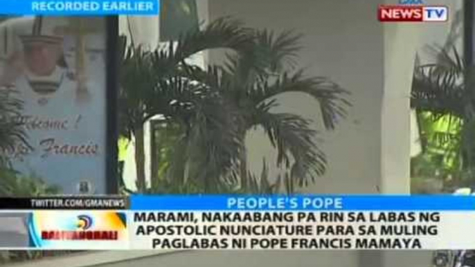 BT: Marami, nakaabang pa rin sa labas ng Nunciature para sa muling paglabas ni Pope Francis mamaya