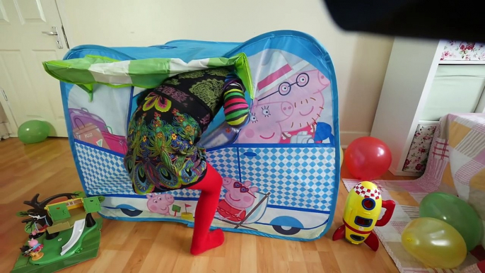 Peppa Pig Camper Van Huge Surprise Tent: Balloons, Peppa Toys and Paw Patrol, Baby Alive Toy Doll