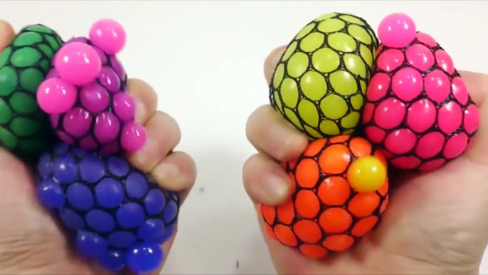 ToY Squishy Mesh Stress Ball Balloons Slime Learning Colors Video for Kids