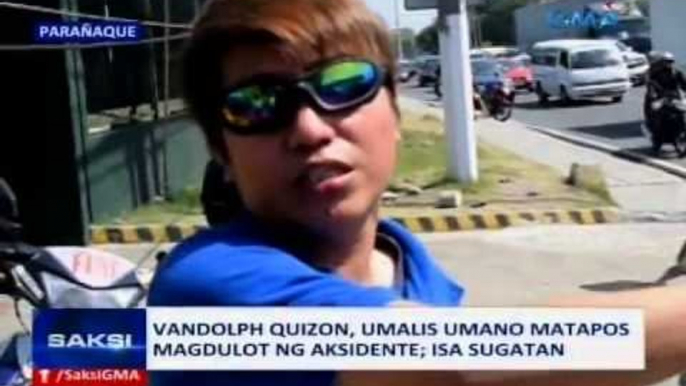 Saksi: Vandolph Quizon, umalis umano matapos makaaksidente