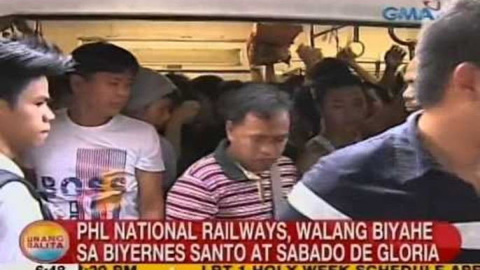 UB: PNR, walang biyahe sa Biyernes Santo at Sabado de Gloria