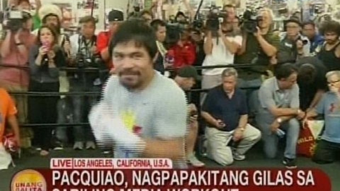 UB: Pacquiao, magpapakitang gilas sa sariling media workout