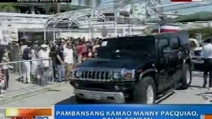 NTG: Pambansang Kamao Manny Pacquiao, balik-GenSan na