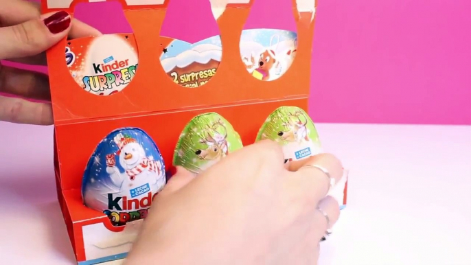 KINDER SURPRISE EGGS CHRISTMAS SURPRISE EGGS HUEVOS SORPRESA NAVIDAD KINDER SORPRESA