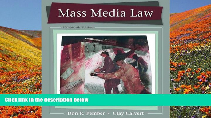 READ book Mass Media Law Don Pember For Kindle