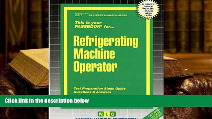 PDF [Free] Download  Refrigerating Machine Operator(Passbooks) (Career Examination Passbooks)