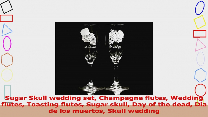 Sugar Skull wedding set Champagne flutes Wedding flutes Toasting flutes Sugar skull Day of c6c1bd20