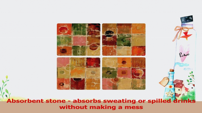 CoasterStone AS2590 Absorbent Coasters 414Inch Gypsys Summer Set of 4 85668794