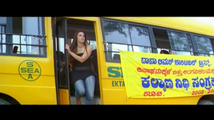 Jennifer Kothwal misses her bus comedy _ Kannada Comedy Scenes _ Mast Maja Movie _ hebbuli Sudeep-P8LnXIprlC4