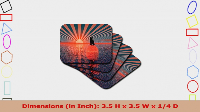 3dRose cst122722 Sundown Cat Soft Coasters Set of 8 d3185f0b