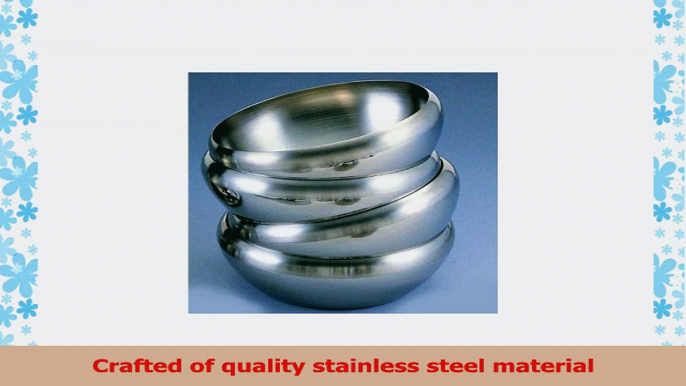 Elegance Silver Set of 4 Stainless Steel Condiment Salad Bowls e92c0edc