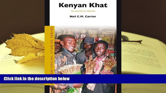 PDF  Kenyan Khat (African Social Studies) For Kindle